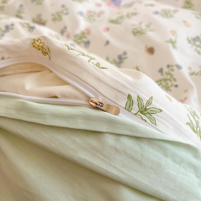 91家纺网 家纺一手货源 找家纺 晨希家居 2024新款全棉小清新印花四件套-系列二 花语兔