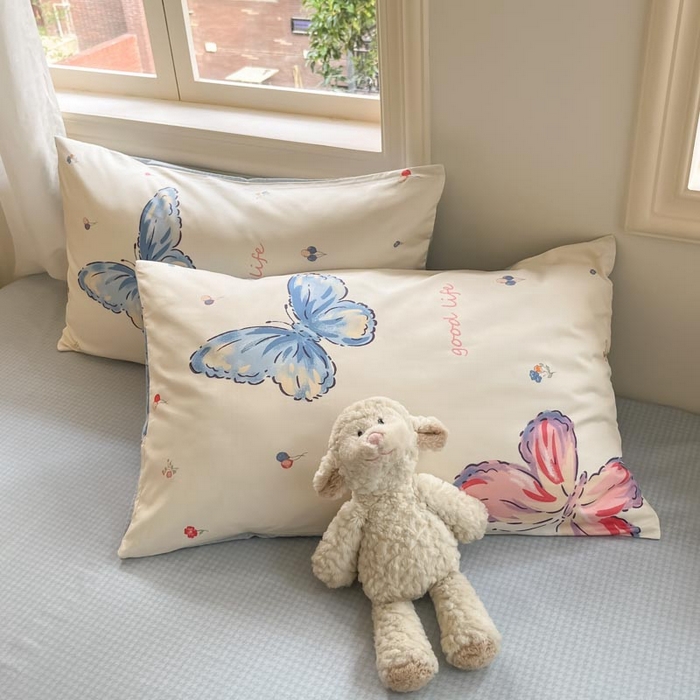 91家纺网 家纺一手货源 找家纺 晨希家居 2024新款全棉小清新印花四件套-系列二 自然之翼