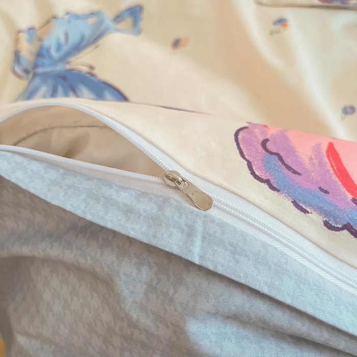 91家纺网 家纺一手货源 找家纺 晨希家居 2024新款全棉小清新印花四件套-系列二 自然之翼