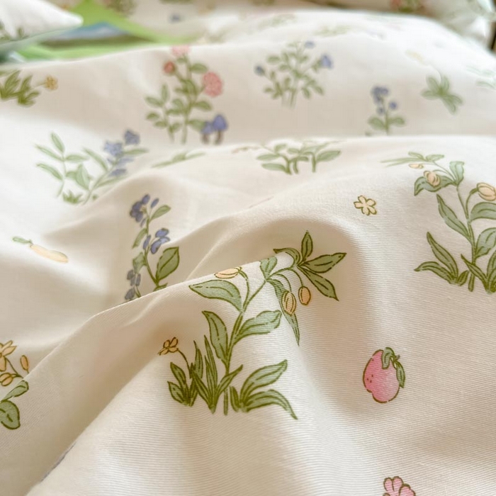 91家纺网 家纺一手货源 找家纺 晨希家居 2024新款全棉小清新印花四件套-系列二 花语兔