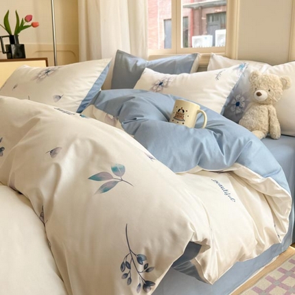 晨希家居 2024新款全棉小清新印花四件套-系列二 香颂蝶舞
