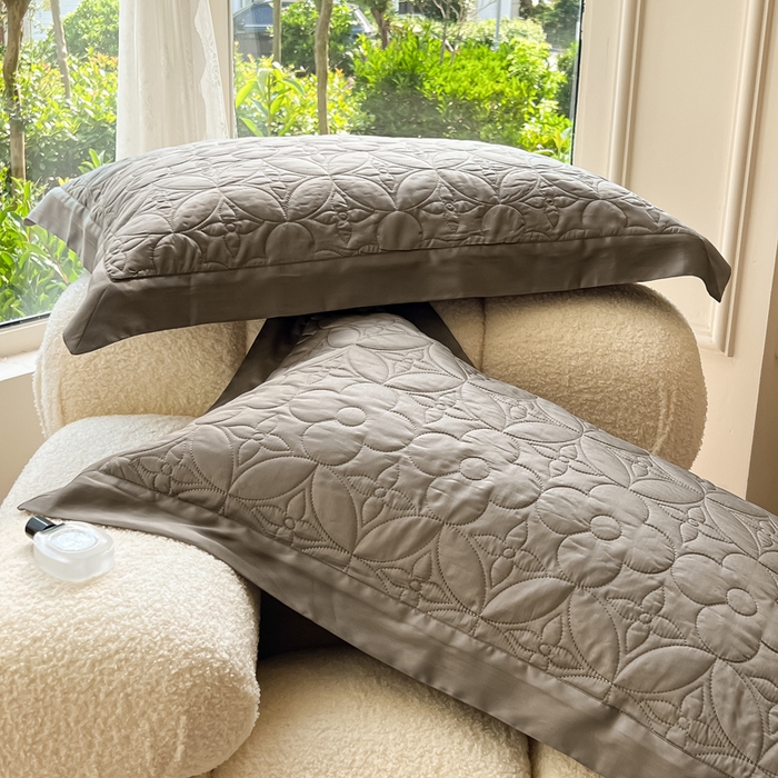 91家纺网 家纺一手货源 找家纺 若未家居 LOVEWE HOUSE 2025新款50S兰精天丝软凉席床盖三件套 摩卡棕