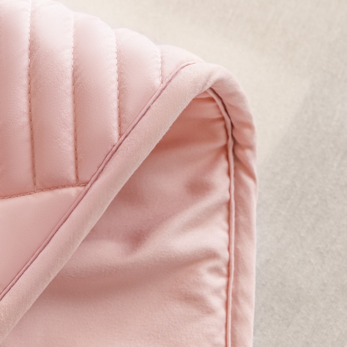 91家纺网 家纺一手货源 找家纺 芬晴 2024新款A类抗菌大豆夹棉学生床笠夹棉床笠宿舍床笠跨境电商外贸床笠 旋律-豆沙粉