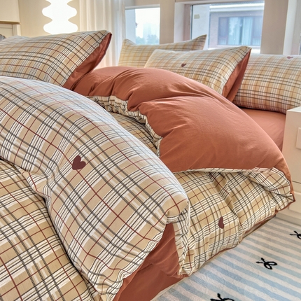 91家纺网 家纺一手货源 找家纺 （总）仟网汇 2024秋季新款提花针织棉圆角吊边床单四件套三件套