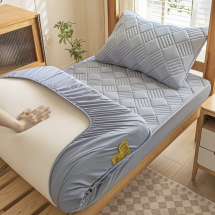 芬晴 2024新款A类抗菌大豆夹棉学生床笠夹棉床笠宿舍床笠跨境电商外贸床笠 旋律-星灰
