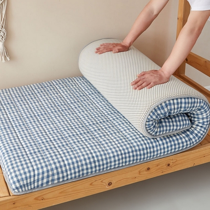 91家纺网 家纺一手货源 找家纺 （总）暖季家纺 2025新款A类全棉无印风棉花床垫系列学生款