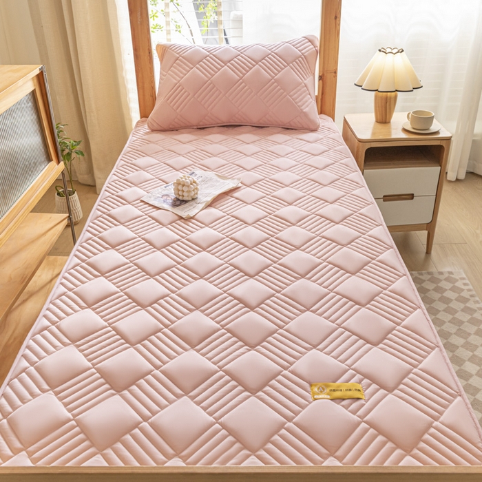 91家纺网 家纺一手货源 找家纺 芬晴 2024新款A类抗菌大豆夹棉学生床笠夹棉床笠宿舍床笠跨境电商外贸床笠 旋律-豆沙粉