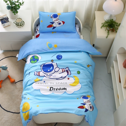 91家纺网 家纺一手货源 找家纺 （总）孩子王 2024新款纯棉学生卡通大版太空人宇航员系列幼儿园套件
