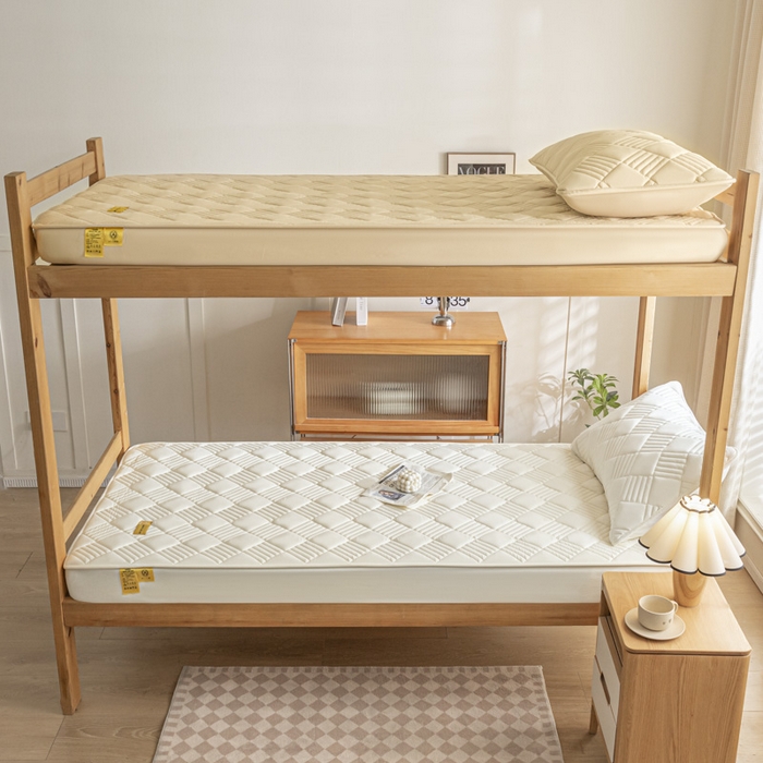 91家纺网 家纺一手货源 找家纺 芬晴 2024新款A类抗菌大豆夹棉学生床笠夹棉床笠宿舍床笠跨境电商外贸床笠 旋律-米白