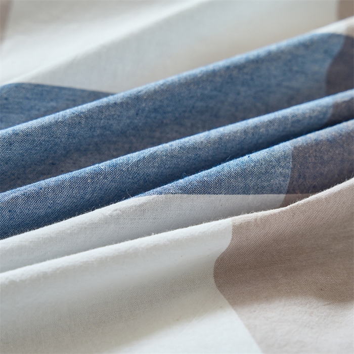 91家纺网 家纺一手货源 找家纺 三沁 2024新款全棉色织水洗棉开学季学生六件套 蓝大格