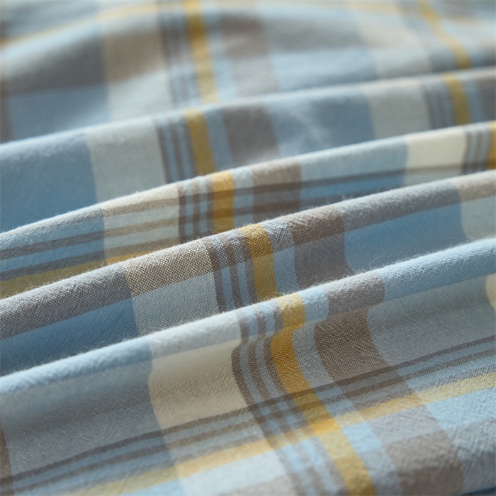 91家纺网 家纺一手货源 找家纺 三沁 2024新款全棉色织水洗棉开学季学生六件套 简兮蓝