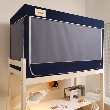 91家纺网 家纺一手货源 找家纺 （总）2025新款学生宿舍上下铺床帘式印花遮光蚊帐学生蚊帐