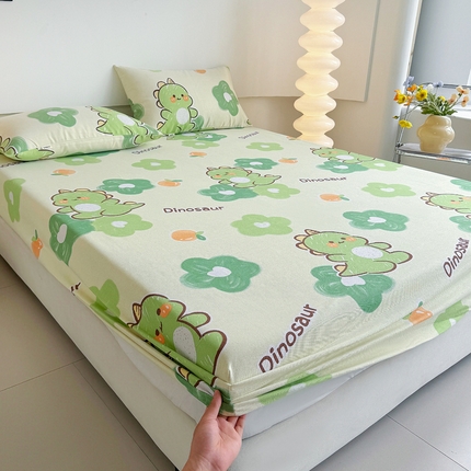 91家纺网 家纺一手货源 找家纺 棉乐町 2025新款老粗布床笠 兮心