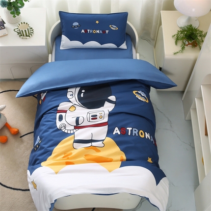 91家纺网 家纺一手货源 找家纺 （总）孩子王 2024新款纯棉学生卡通大版太空人宇航员系列幼儿园套件