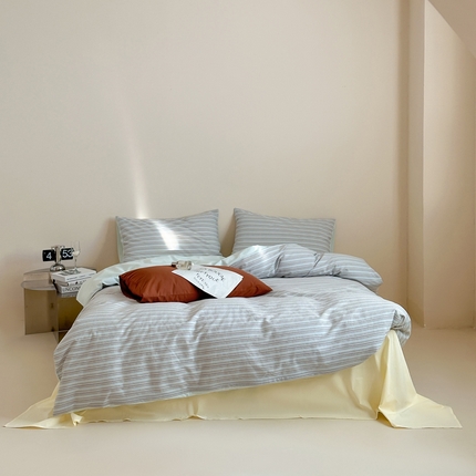 91家纺网 家纺一手货源 找家纺 例外Home 2024新款色织全棉提花四件套-红豆系列 红豆-米兰