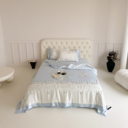 91家纺网 家纺一手货源 找家纺 （总）佳汐蓝家纺 2024新款60支兰精天丝夏被四件套-香馥丽