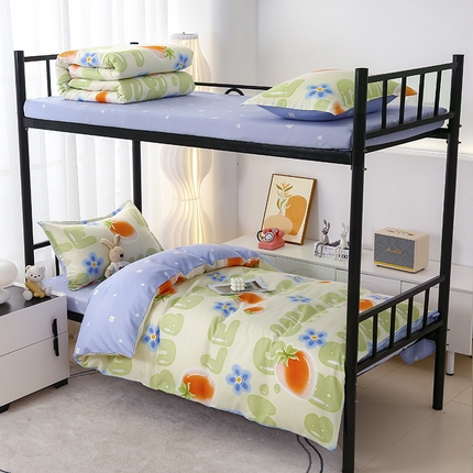 91家纺网 家纺一手货源 找家纺 佑泽 2025新款高克重植物羊绒上下铺三件套 甜心草莓