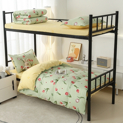 91家纺网 家纺一手货源 找家纺 佑泽 2025新款高克重植物羊绒上下铺三件套 恋恋花语