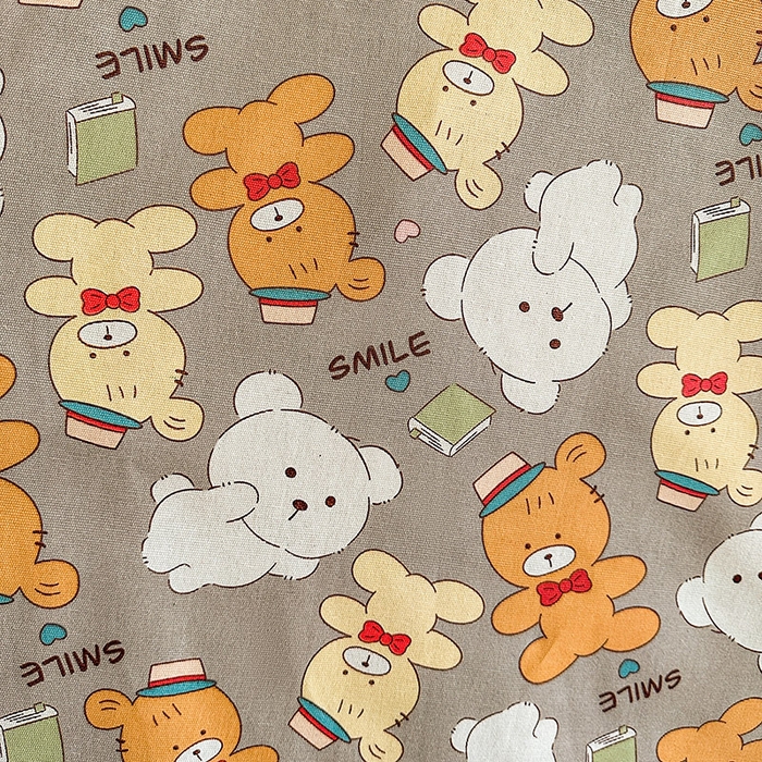 91家纺网 家纺一手货源 找家纺 晓时候 2025新款原棉老粗布床单印花凉席三件套软凉席 动物乐园