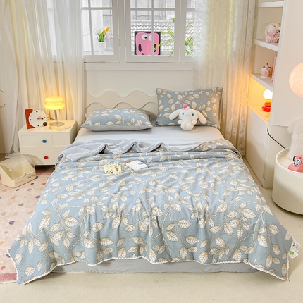 91家纺网 家纺一手货源 找家纺 （总）2025新款A类泡泡纱水洗棉夏被四件套