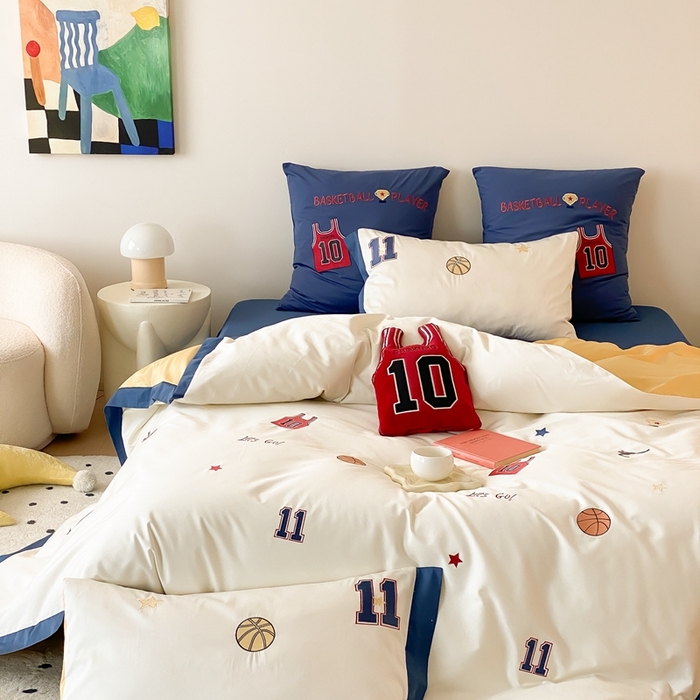 91家纺网 家纺一手货源 找家纺 （总）星野 2024秋冬新款棉四件套第一波--大灌篮