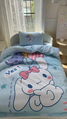 91家纺网 家纺一手货源 找家纺 蘭菲家纺 2024新款全棉幼儿园三件套 小确辛