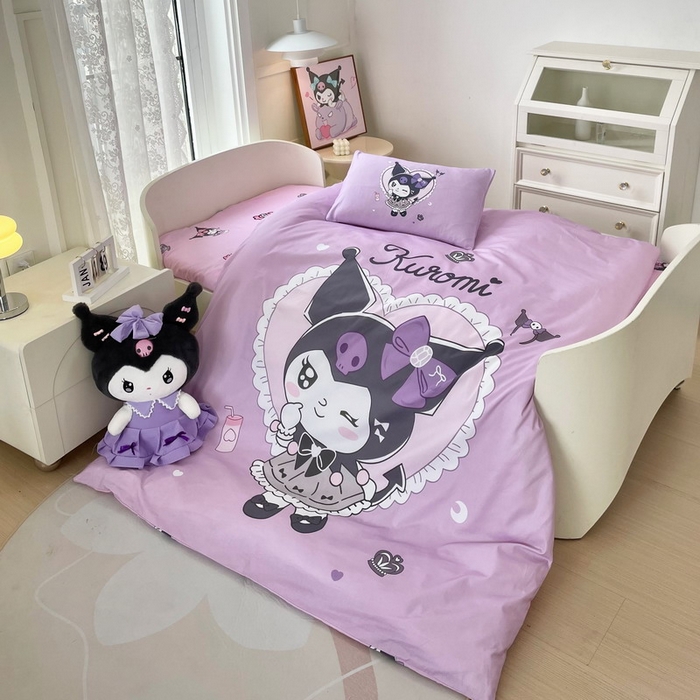 91家纺网 家纺一手货源 找家纺 蘭菲家纺 2024新款全棉幼儿园三件套 奶油巴库