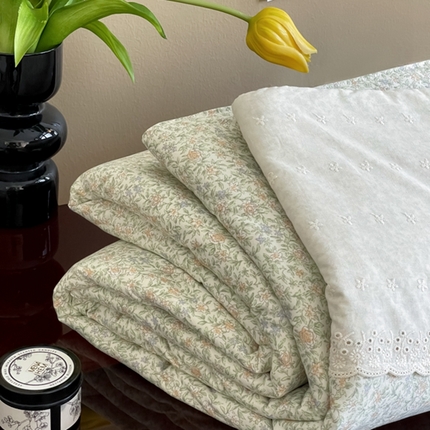 奈萝家纺 2024新款法式花边款针织夏被春秋被可机洗 亿夏