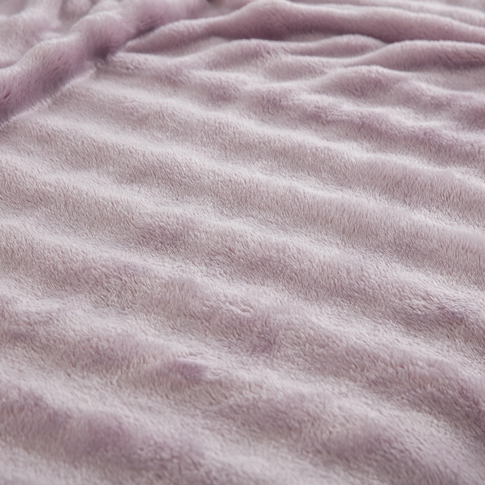 91家纺网 家纺一手货源 找家纺 卉晨家纺 2024新款牛奶绒兔毛绒空调毯午睡毯泡泡毛毯 霞光紫