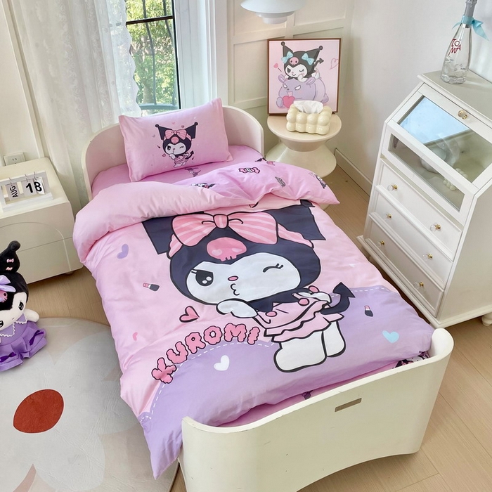 91家纺网 家纺一手货源 找家纺 蘭菲家纺 2024新款全棉幼儿园三件套 公主酱小库