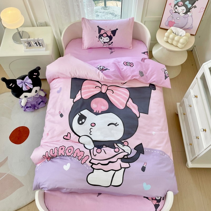 91家纺网 家纺一手货源 找家纺 蘭菲家纺 2024新款全棉幼儿园三件套 公主酱小库