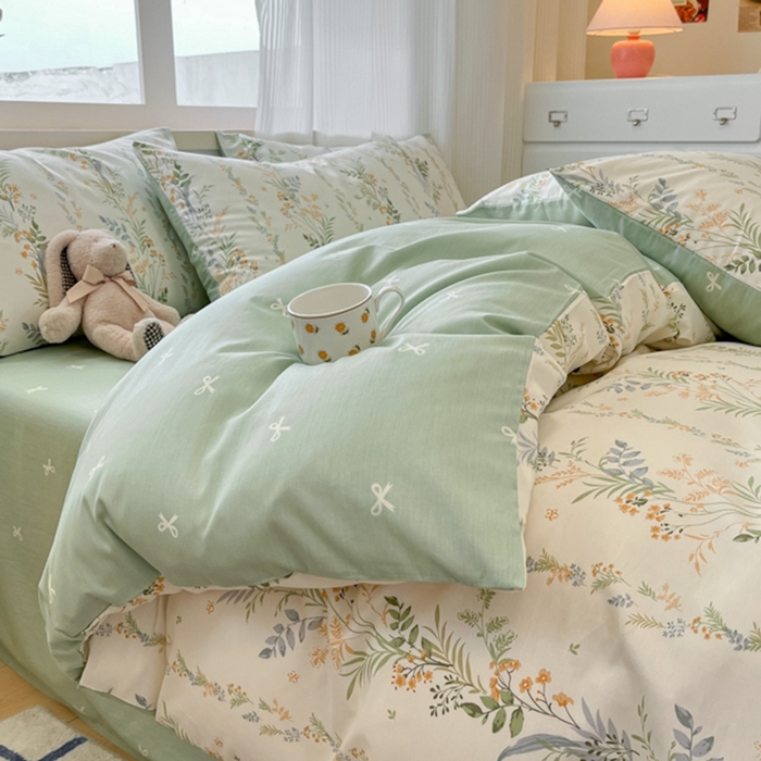 91家纺网 家纺一手货源 找家纺 呗旺鹿 2024新款全棉13372学生季三件套四件套 佰草集