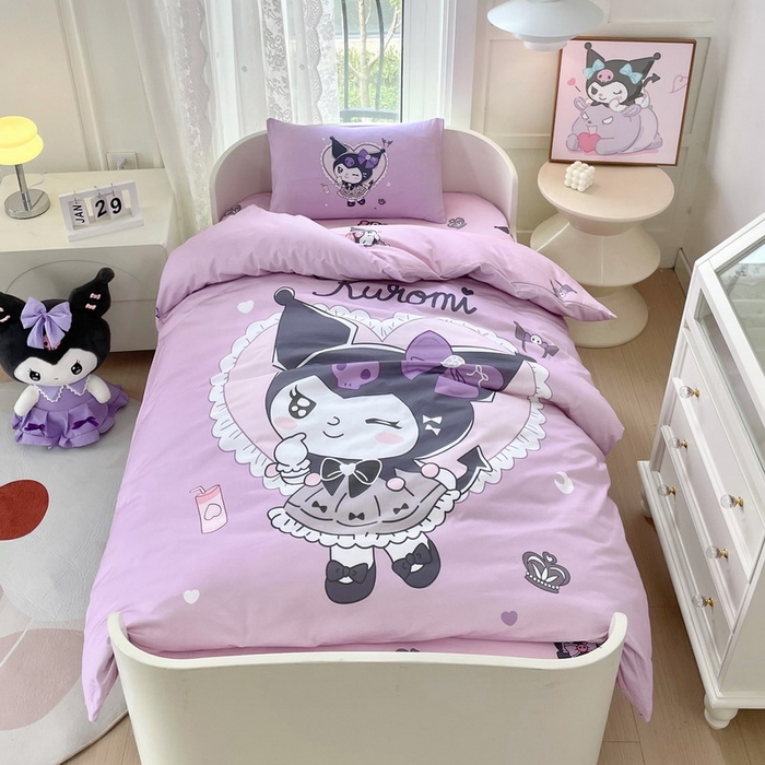 91家纺网 家纺一手货源 找家纺 蘭菲家纺 2024新款全棉幼儿园三件套 奶油巴库