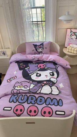 91家纺网 家纺一手货源 找家纺 蘭菲家纺 2024新款全棉幼儿园三件套 小库日记