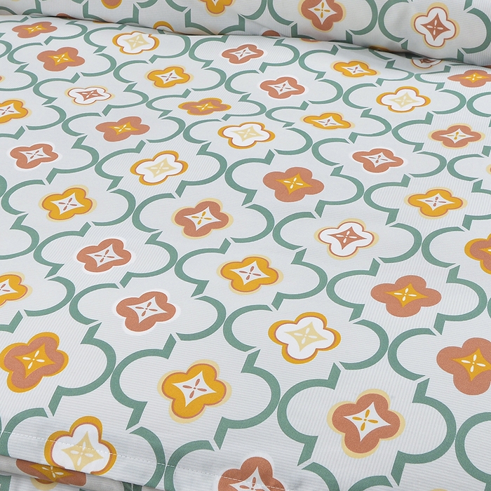 91家纺网 家纺一手货源 找家纺 小雨家纺 2026新款芦荟棉床裙四件套 初夏绿