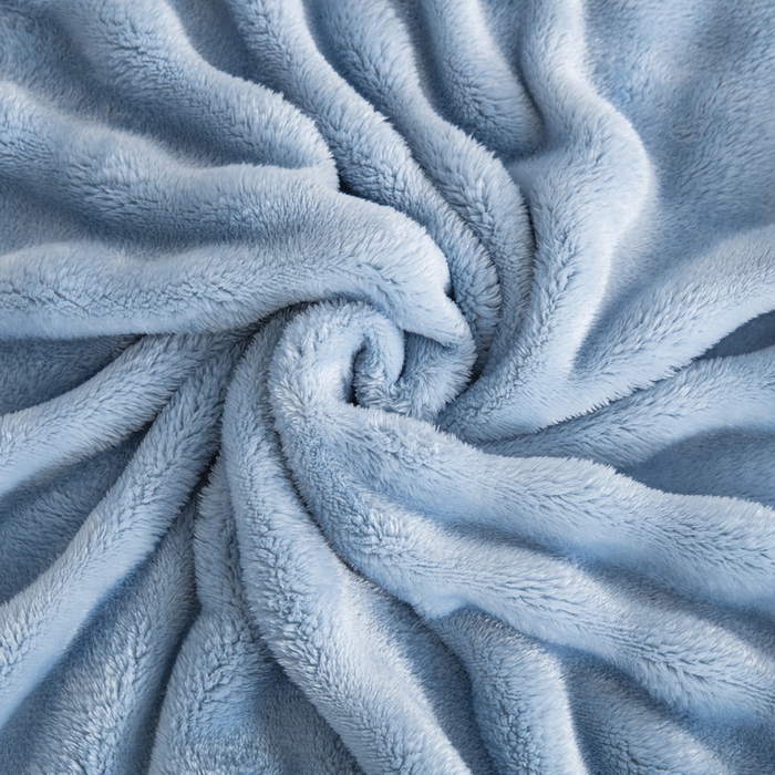 91家纺网 家纺一手货源 找家纺 卉晨家纺 2024新款牛奶绒兔毛绒空调毯午睡毯泡泡毛毯 天青蓝