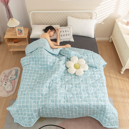 91家纺网 家纺一手货源 找家纺 （总）2025新款亲肤芦荟棉夏被空调被夏凉被