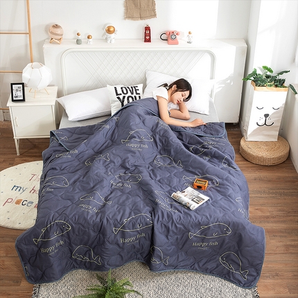 91家纺网 家纺一手货源 找家纺 （总）2025新款亲肤芦荟棉夏被空调被夏凉被