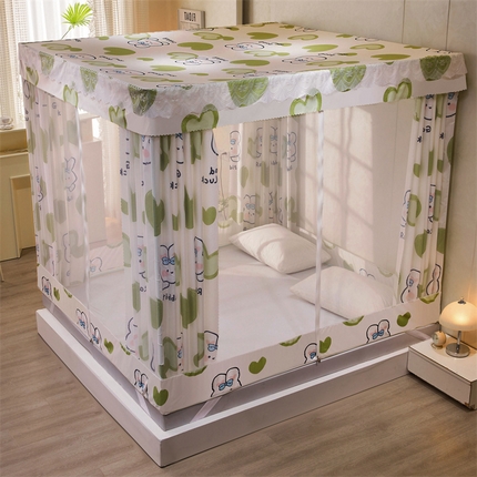 91家纺网 家纺一手货源 找家纺 （总）2025新款坐床遮光布款防尘床帘式蚊帐