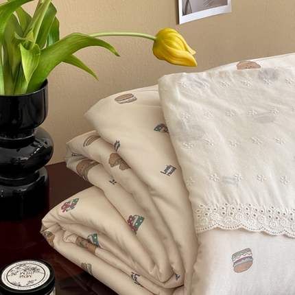 奈萝家纺 2024新款法式花边款针织夏被春秋被可机洗 童趣
