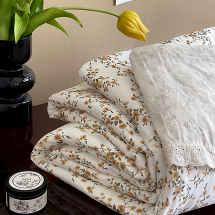奈萝家纺 2024新款法式花边款针织夏被春秋被可机洗 花黛织梦