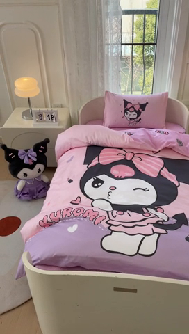 91家纺网 家纺一手货源 找家纺 蘭菲家纺 2024新款全棉幼儿园三件套 公主酱小库