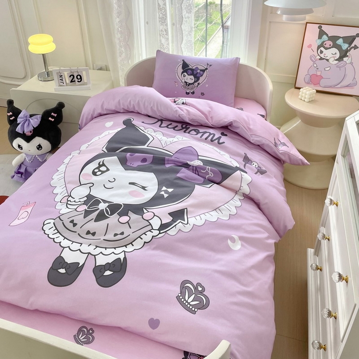 91家纺网 家纺一手货源 找家纺 蘭菲家纺 2024新款全棉幼儿园三件套 奶油巴库