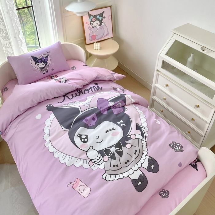 91家纺网 家纺一手货源 找家纺 蘭菲家纺 2024新款全棉幼儿园三件套 奶油巴库