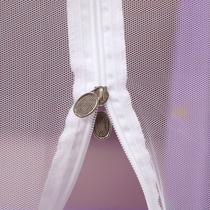 91家纺网 家纺一手货源 找家纺 2025新款坐床遮光布款防尘床帘式蚊帐 多彩心回底