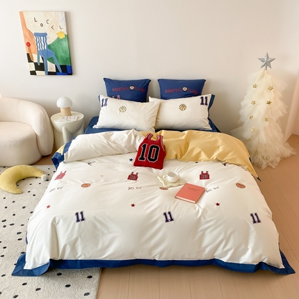 91家纺网 家纺一手货源 找家纺 （总）星野 2024秋冬新款棉四件套第一波--大灌篮