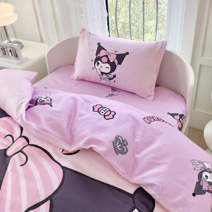 91家纺网 家纺一手货源 找家纺 蘭菲家纺 2024新款全棉幼儿园三件套 公主酱小库