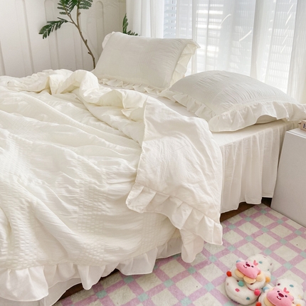 91家纺网 家纺一手货源 找家纺 （总）2025新款云柔泡泡棉泡泡纱夏被四件套