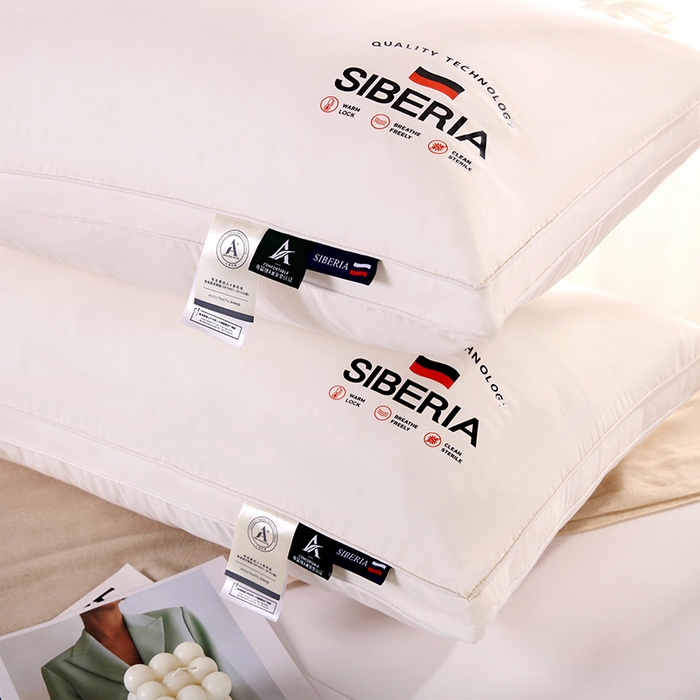 91家纺网 家纺一手货源 找家纺 （总）佳尚枕芯 2025新款A类立体纯棉全棉西伯利亚五星级酒店保健护颈枕芯超柔枕头