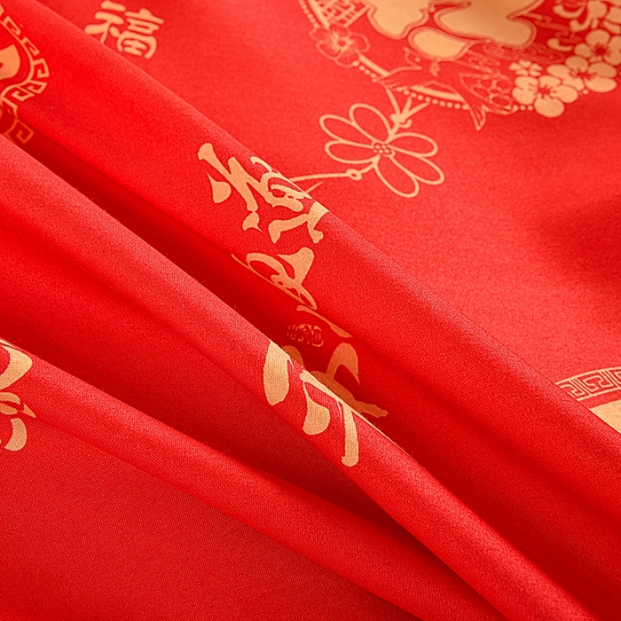 91家纺网 家纺一手货源 找家纺 小雨家纺 2026新款芦荟棉单被套 福寿绵绵